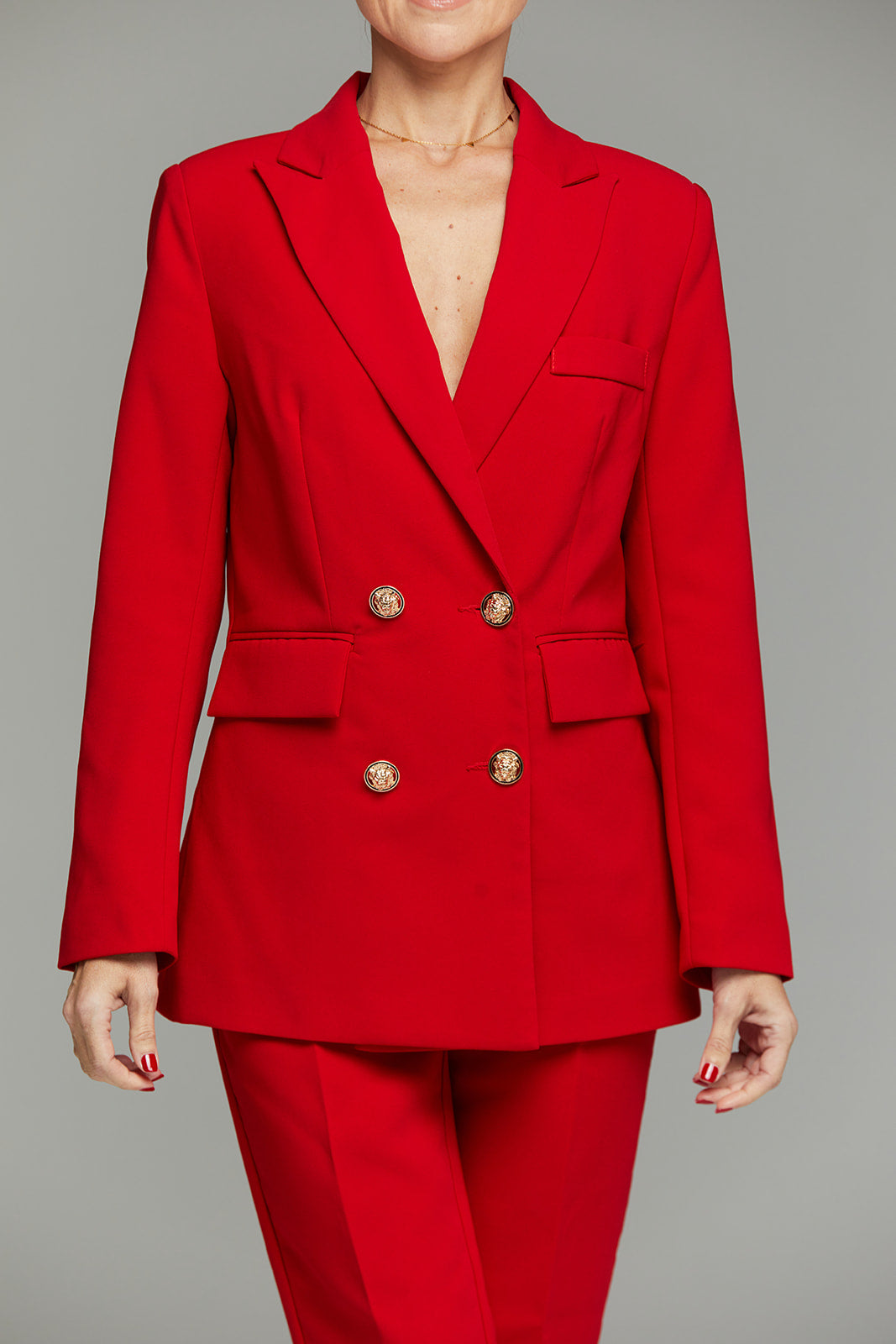 Red Women's Petite Suit Washable